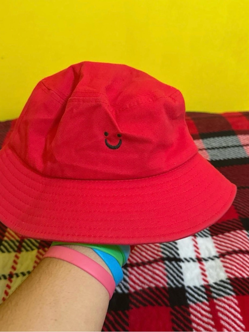 Red Smile Bucket Hat - Unbranded
